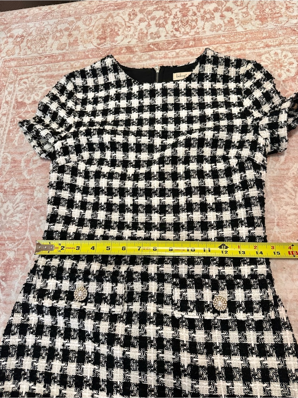 Like New 🖤 Tweed Houndstooth Mini Dress - Picture 7 of 11